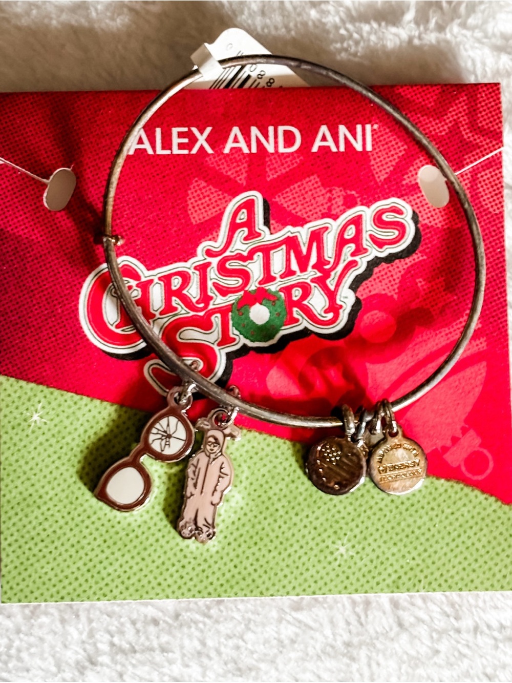 NWT! Alex and Ani A Christmas Story You’ll Sh**t Your Eye Out Bracelet - Silver